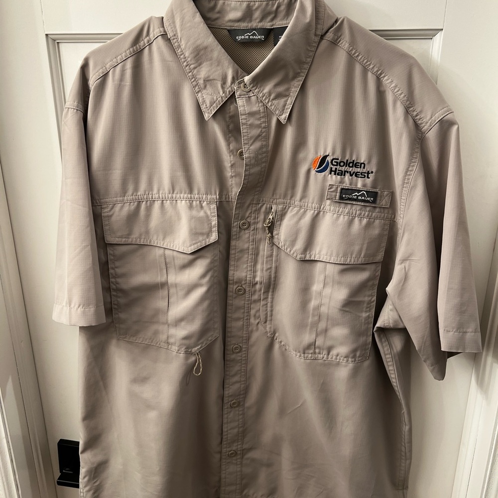 Eddie Bauer performance Fishing Shirt Short Sleeve Shirt